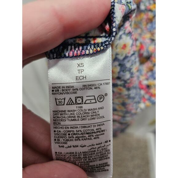 Old Navy Floral Maxi Button Dress Sz XS Extra Small Cottagecore Bohemian - Picture 3 of 6